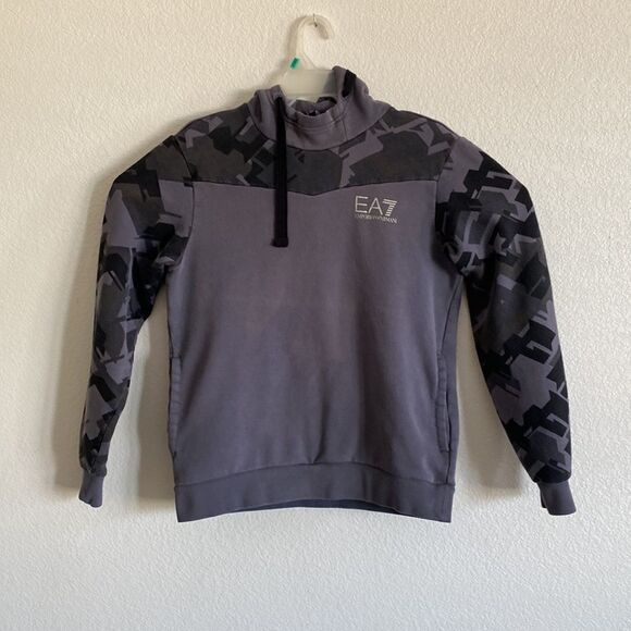 EA7 Emporio Armani Pullover Thick Hoodie Size M - Picture 1 of 11
